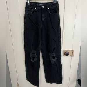 Wild fable, black, high rise, straight leg, baggy jeans